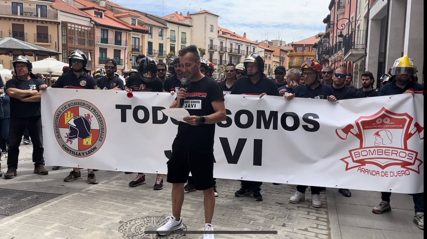 Los bomberos de Castilla y León se manifiestan en Aranda BURGOSconecta