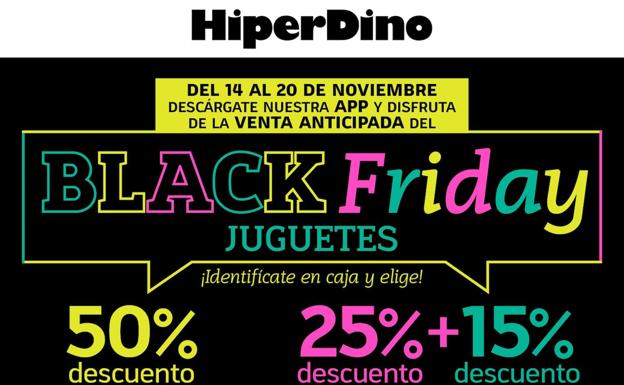 HiperDino celebra el Black Friday con descuentos del 50% en juguetes