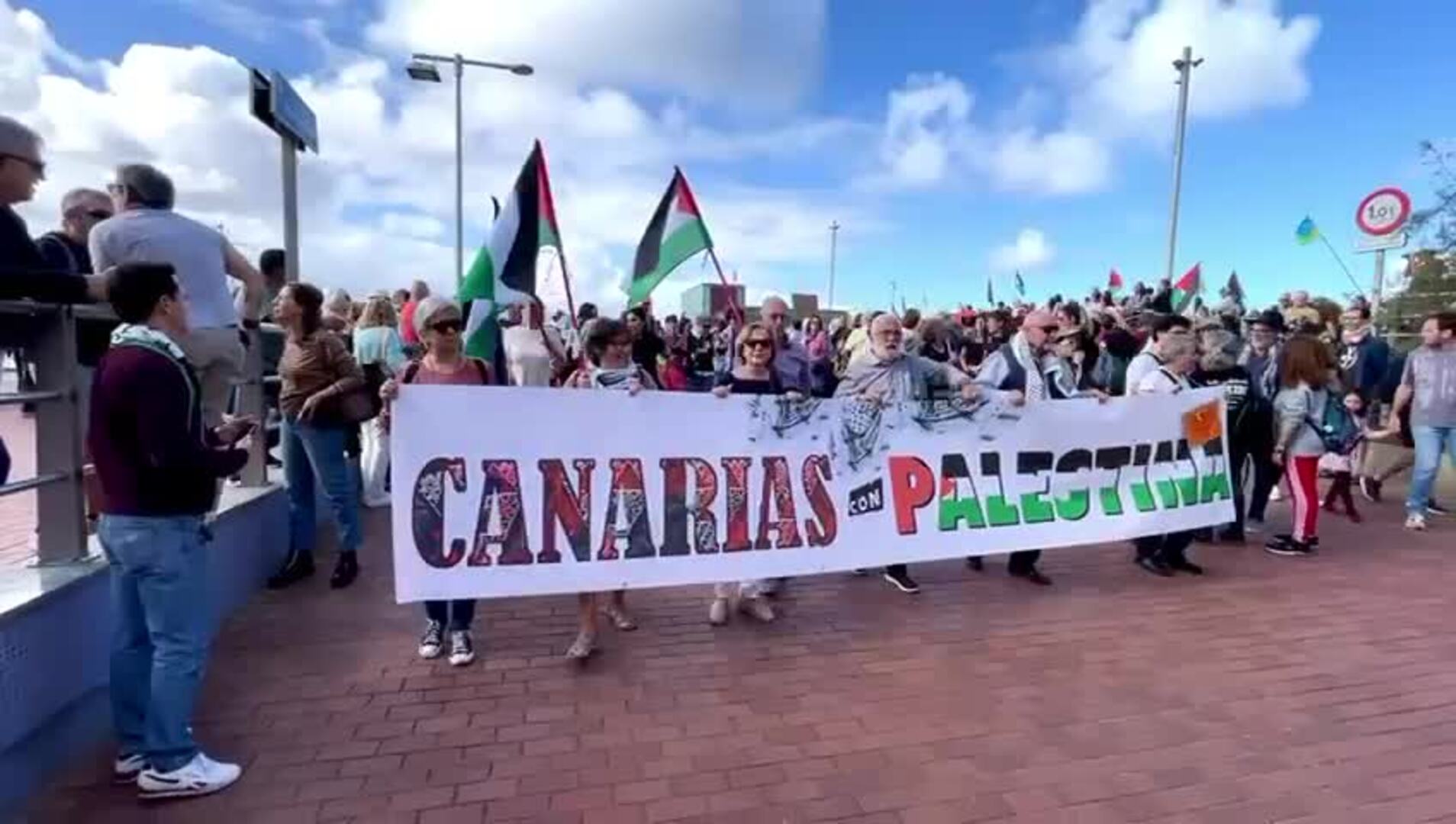 Manifestación a favor de Palestina en Las Palmas de Gran Canaria