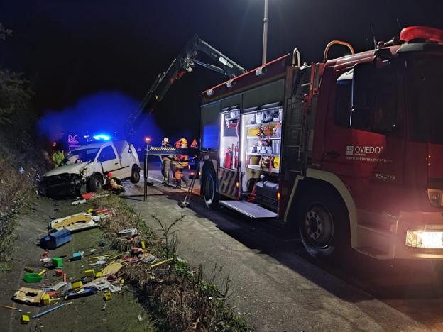 Herido El Conductor De Una Furgoneta Tras Sufrir Un Accidente En La A