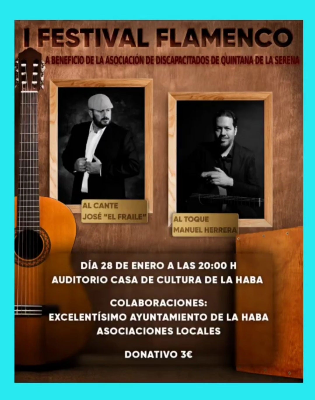 Festival flamenco en La Haba a favor de la Asociación de Discapacitados de Quintana