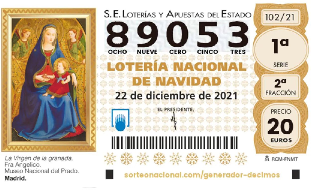 Sorteo De Navidad 2021 El 89 053 El Quinto Premio Del Sorteo De La