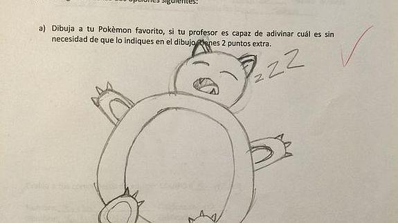 Un profesor da 2 puntos extra a sus alumnos si dibujan bien un Pokémon