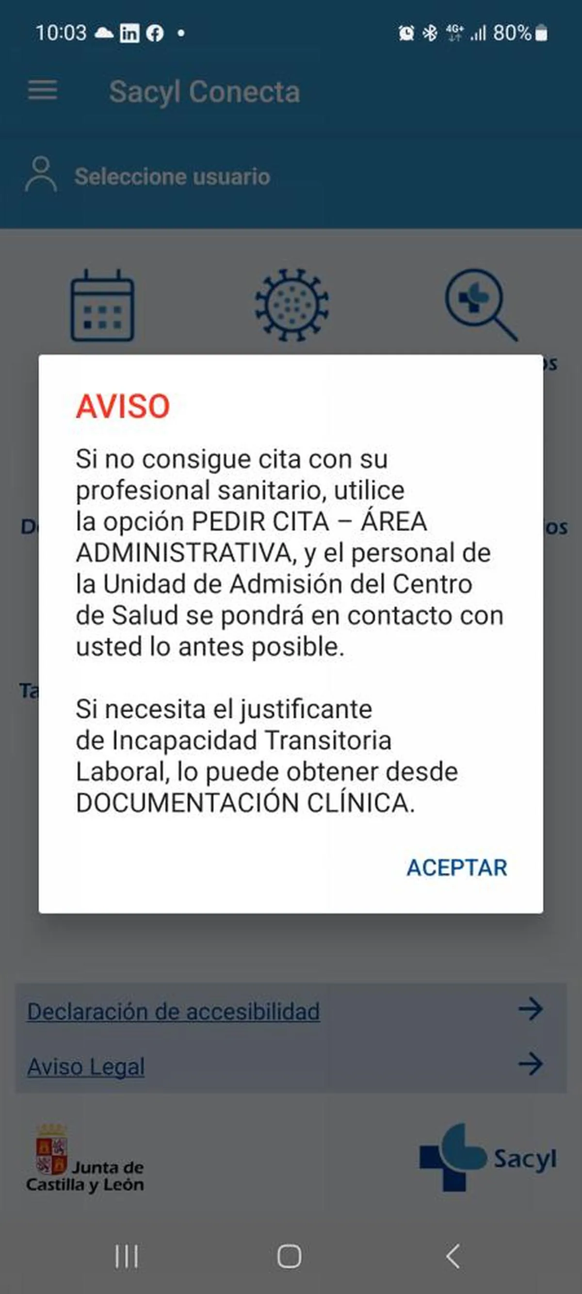 La solución cuando la app de Sacyl no encuentra citas La Gaceta de