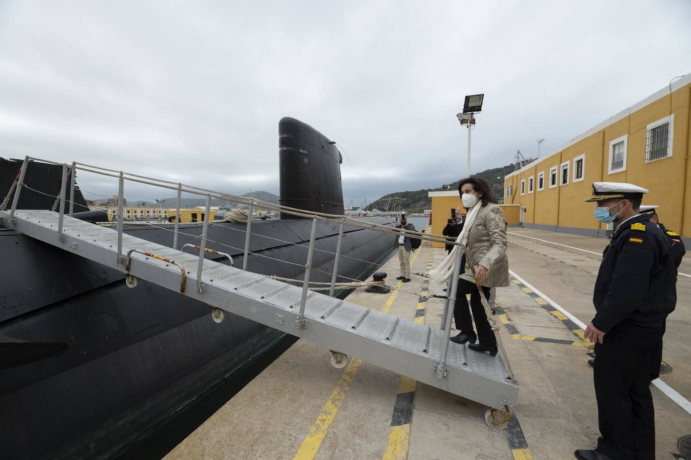 Fotos La Ministra Margarita Robles Visita La Base Naval De Cartagena