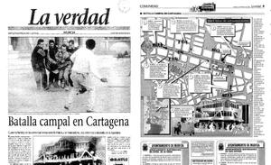 Cobertura especial. Páginas del diario LA VERDAD con la información de lo ocurrido el 3 de febrero de 1992./