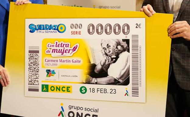 La salmantina Carmen Martín Gaite, protagonista del cupón del sábado de la ONCE