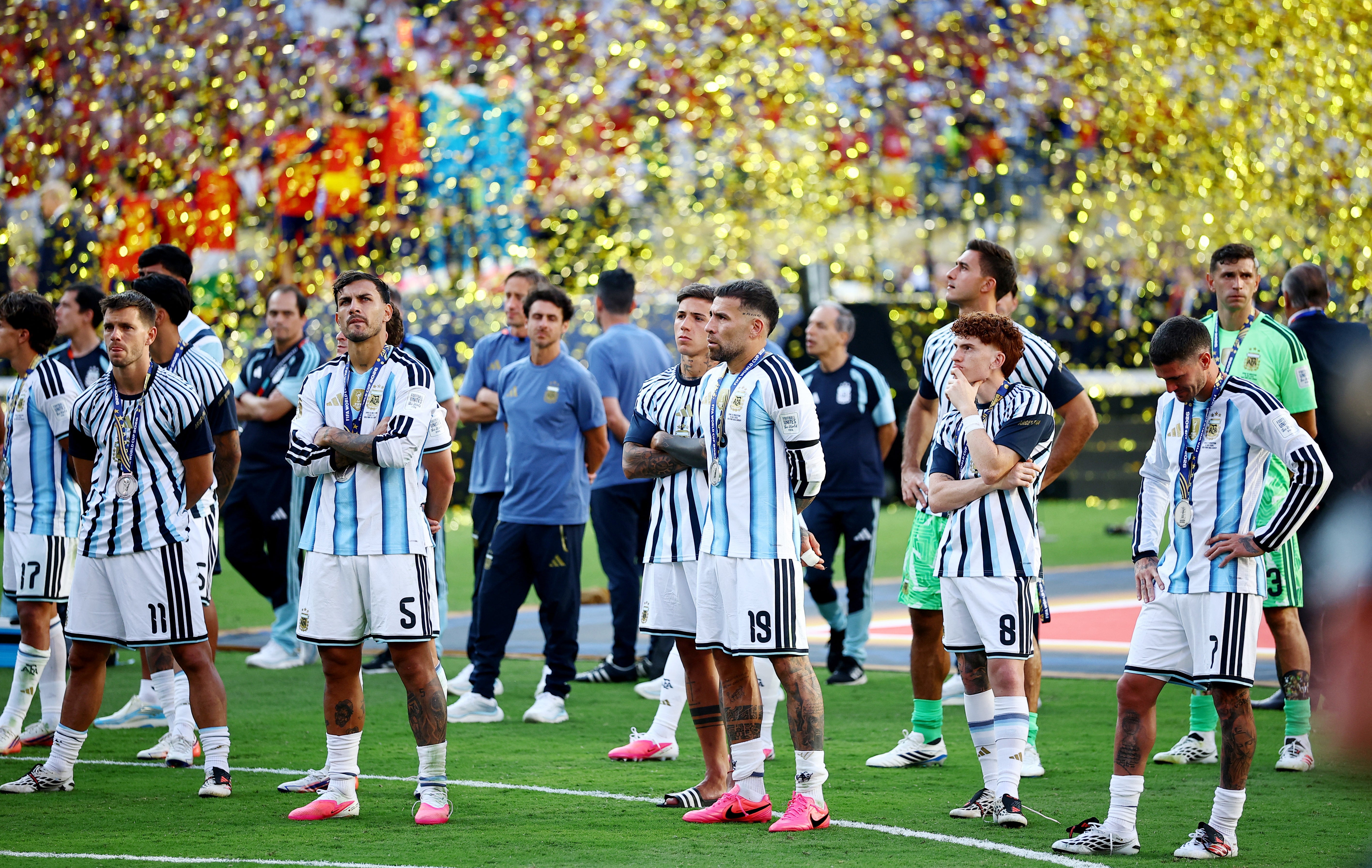 El equipo argentino después del partido