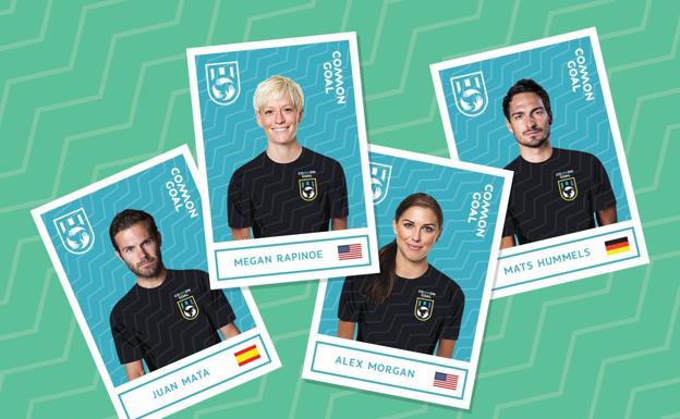 Juan Mata, Megan Rapinoe, Alex Morgan y Mats Hummels. 