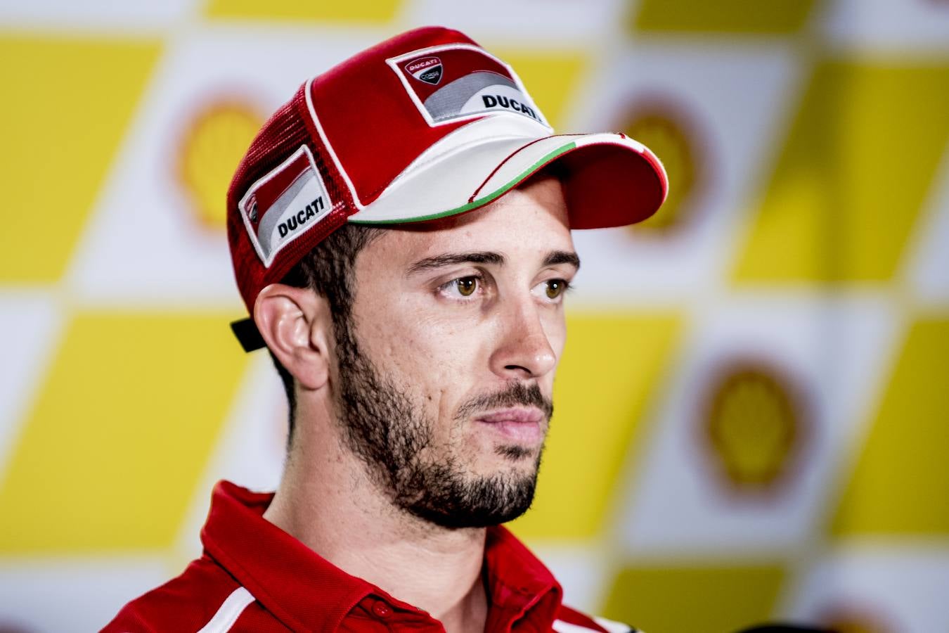 Andrea Dovizioso, enla rueda de prensa del GP de Malasia. 