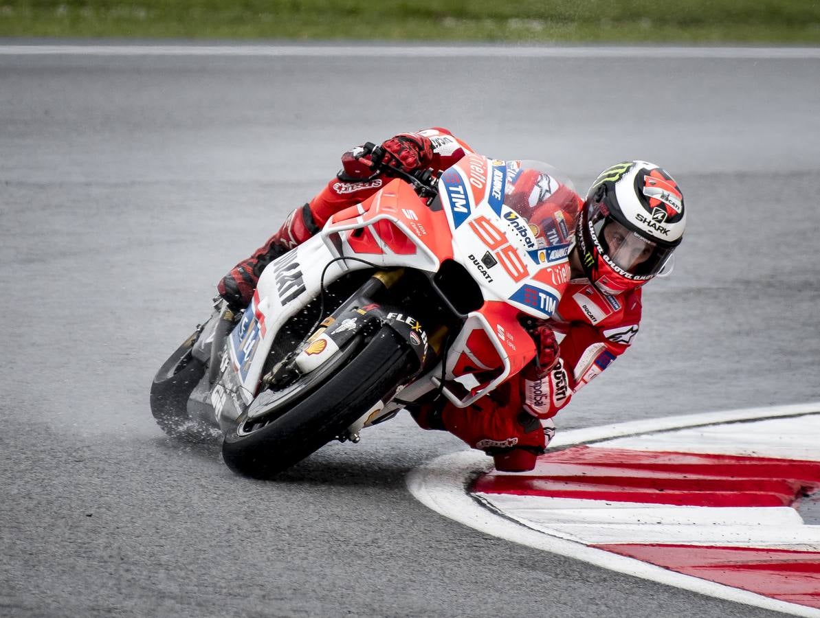 Jorge Lorenzo, segundo en la carrera de MotoGP. 