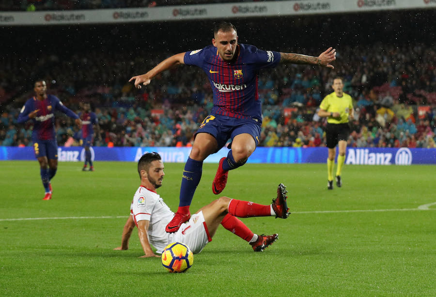 El líder de la Liga venció por 2-1 al conjunto hispalense gracias a un doblete de Paco Alcácer.