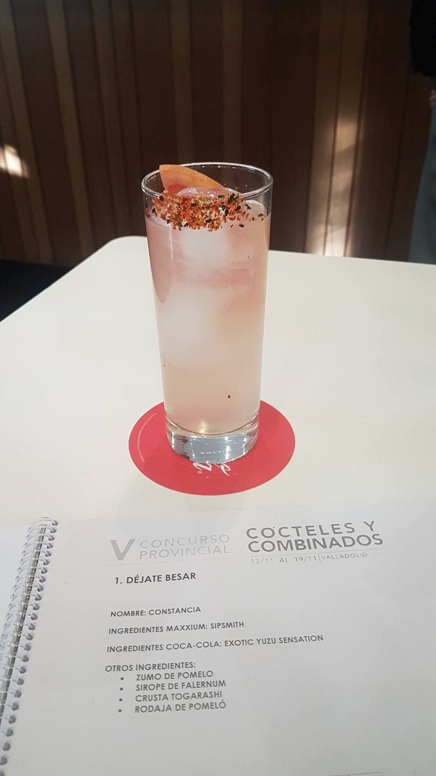 El concurso se enmarca dentro del Feria Internacional Cocktail Bar (FIBAR) que se celebra en Valladolid