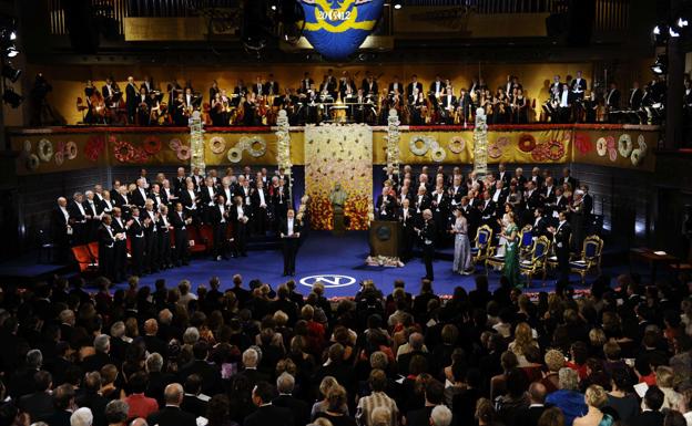 Ceremonia de entrega de los Nobel.