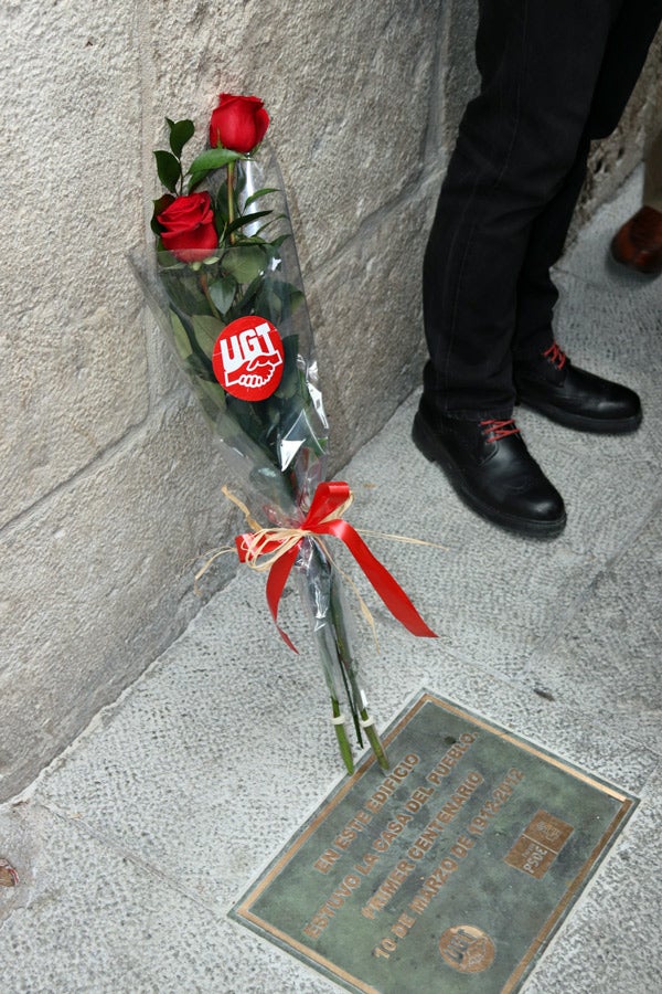 Inauguración de la placa del centenario de la casa del pueblo