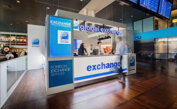 Oficina de Global Exchange en el aropuerto de Turquía. 