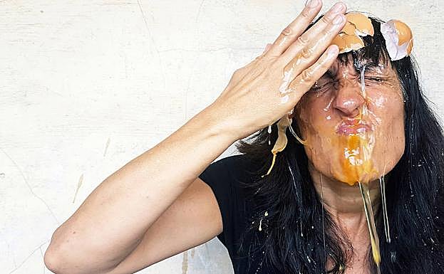 Agnés Mateus y Quim Tarrida en la presentación de la obra esta mañana