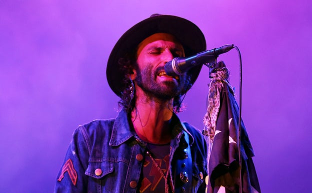 Leiva durante un concierto. 