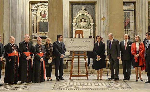 Los Reyes en la inauguración de la iluminación.