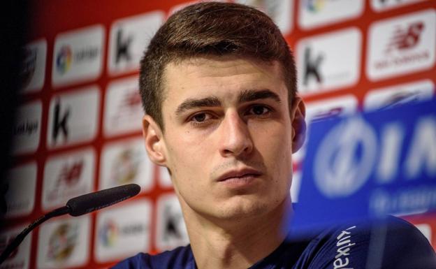 Kepa Arrizabalaga, durante la rueda de prensa. 