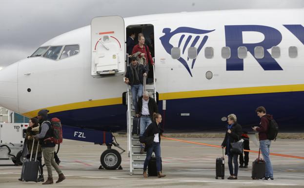 Un avión de Ryanair.