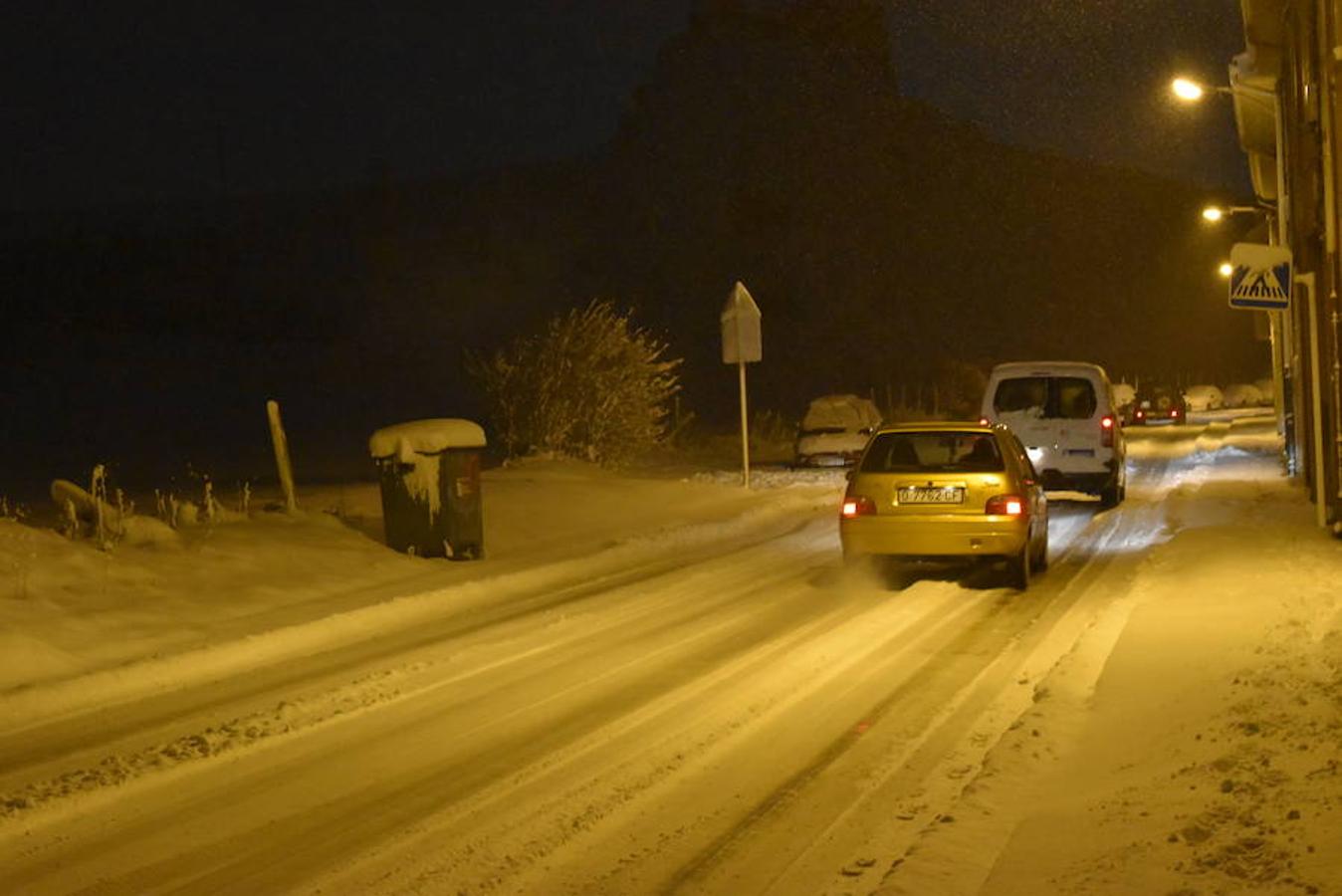 La madrugada del 1 al 2 de febrero de 2018 ha dejado estas imágenes en Aguilar de Campoo.