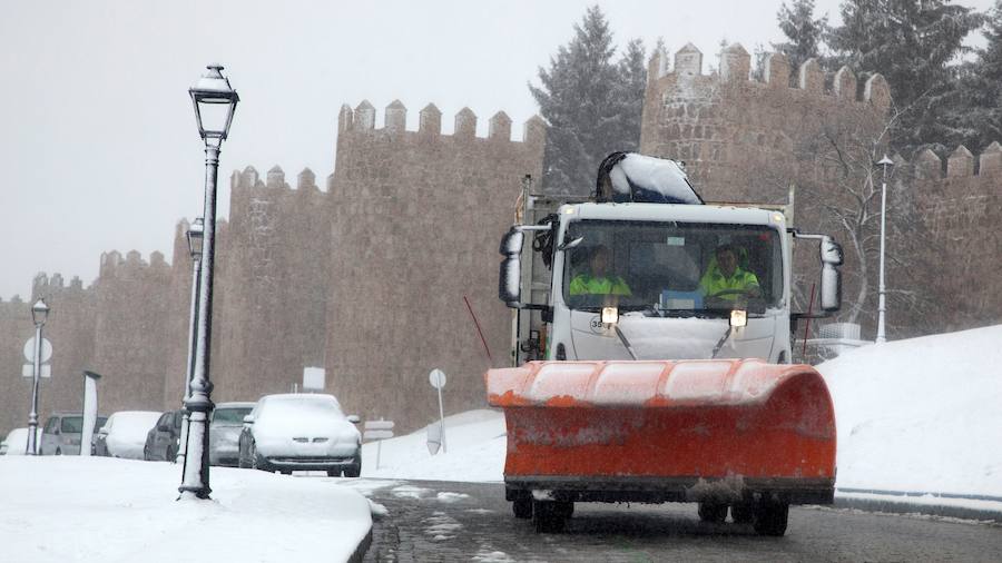 Nieve en Ávila.