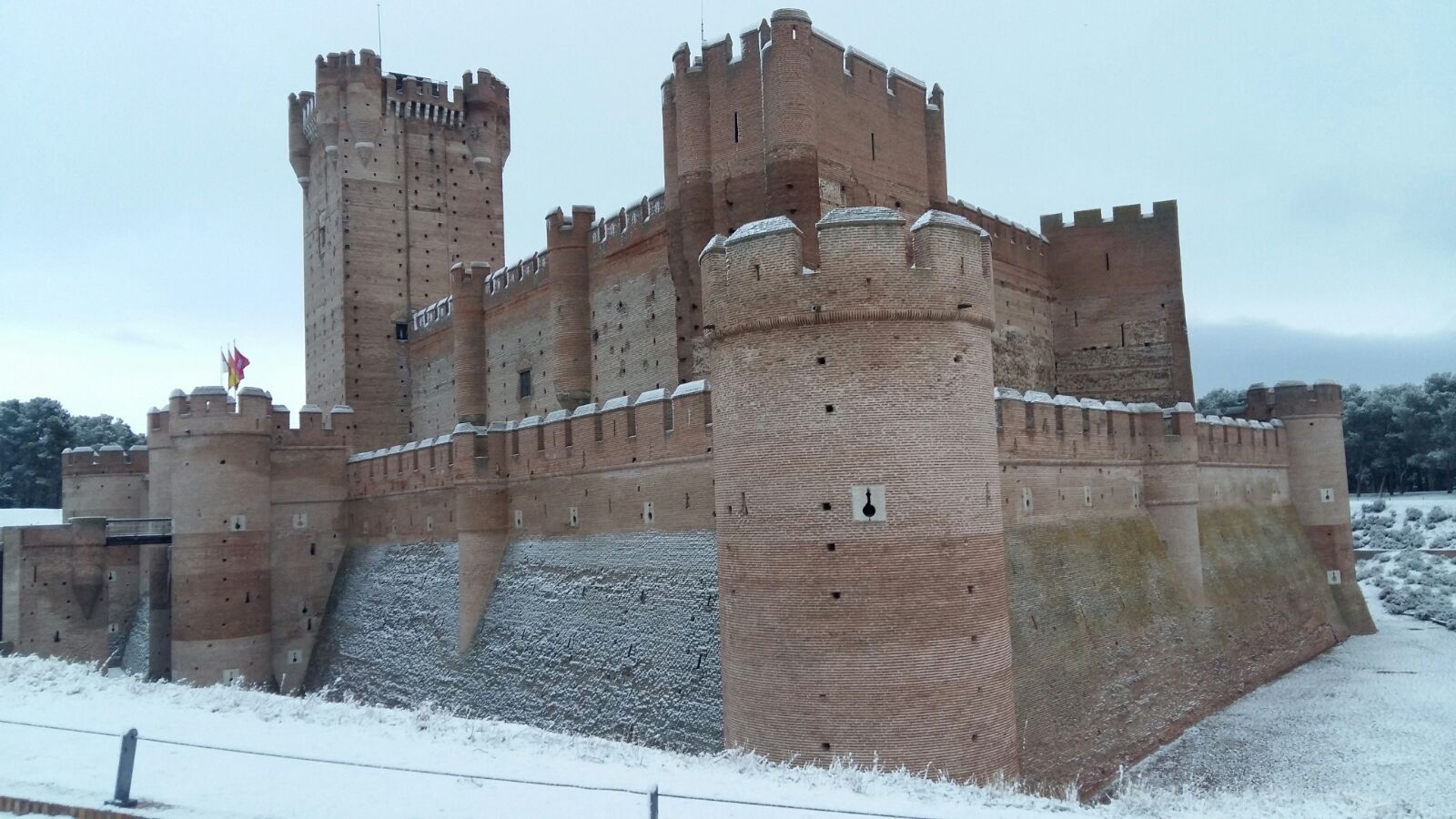 Nieve en Medina del Campo (Valladolid).