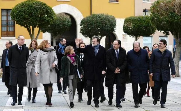 Mariano Rajoy, este martes en Palencia.