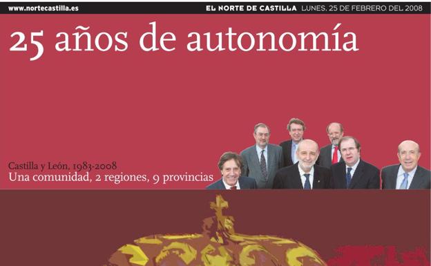 Suplemento especial de El Norte de Castilla con motivo del 25 aniversario del Estatuto de Autonomía.