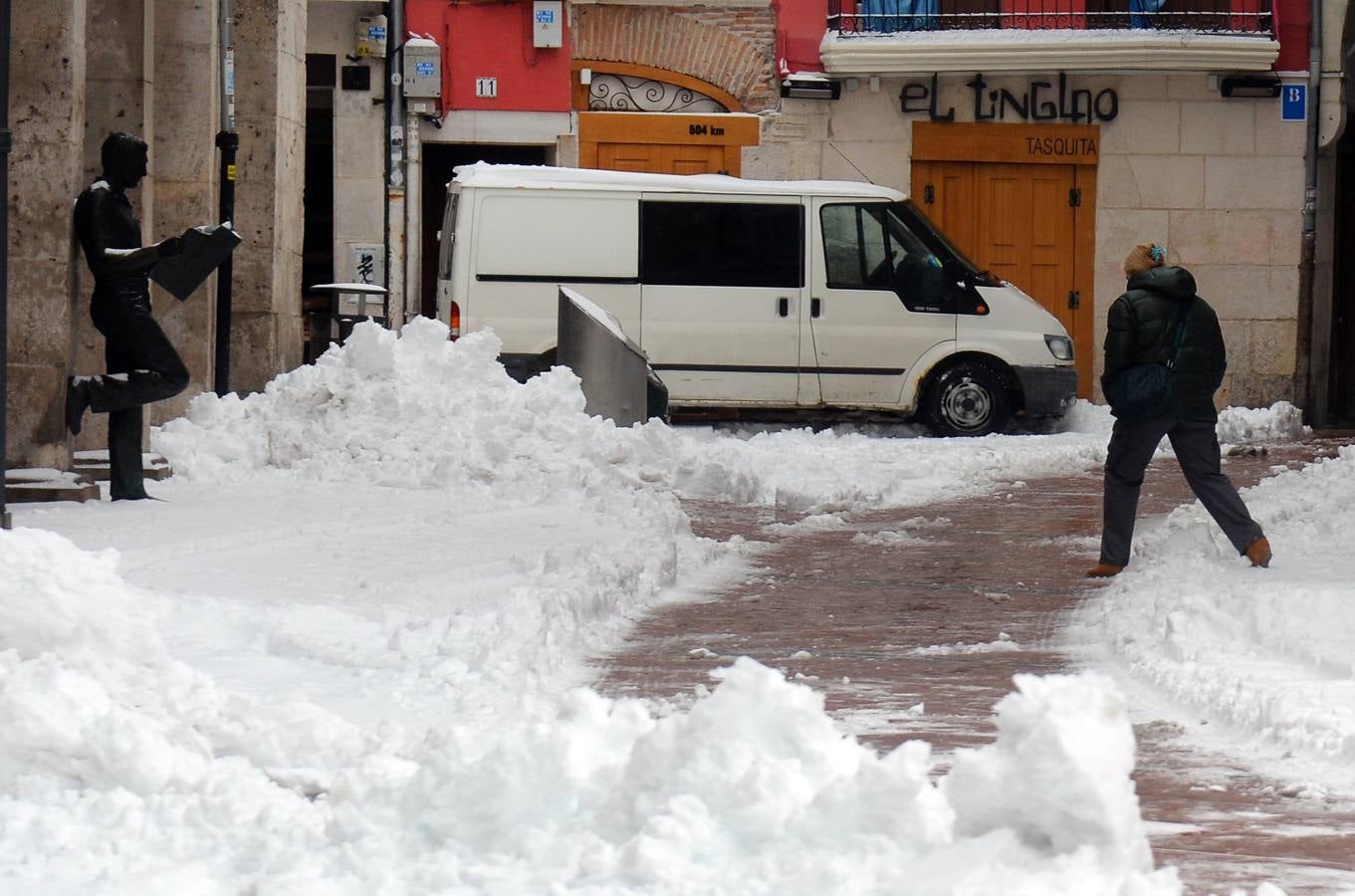 Nieve y hielo en la capital burgalesa.