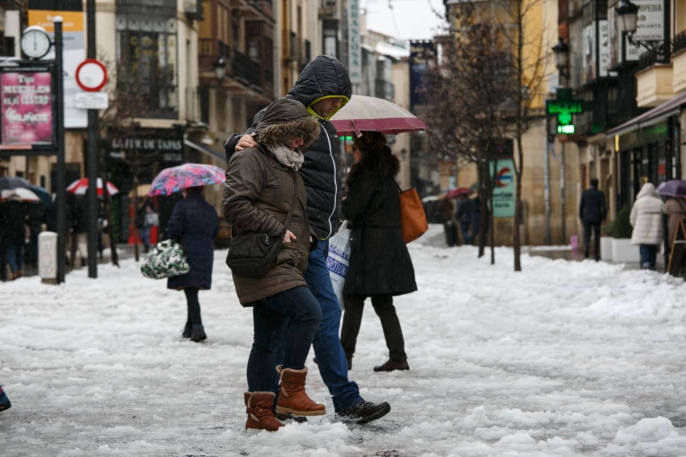 Nieve en la capital soriana.