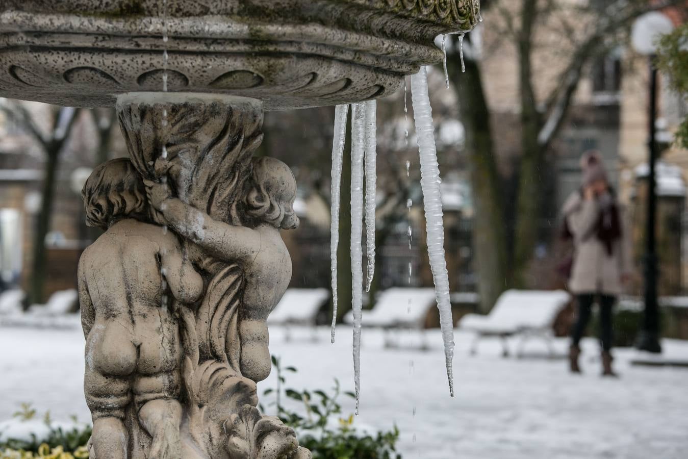 Nieve en la capital soriana.