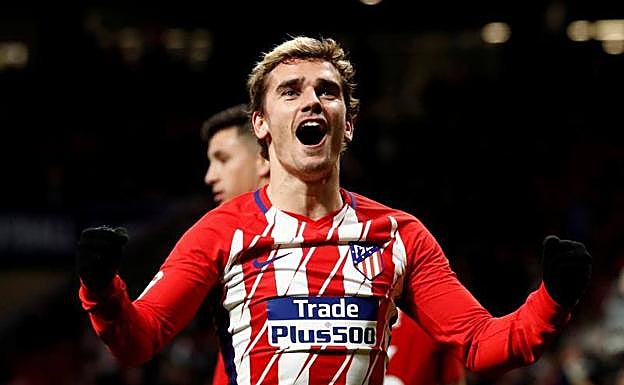 Antoine Griezmann, desbordante de júbilo con sus cuatro goles al Leganés. 