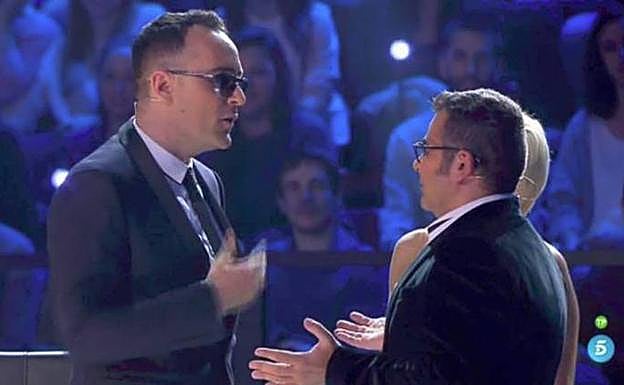 Risto Meijide y Jorge Javier Vázquez discutiendo en 'Got talent'. 