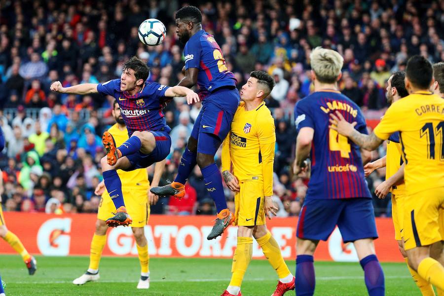 Un gran gol de Messi de falta le basta al equipo azulgrana para ganar media liga en el Camp Nou y frenar las aspiraciones del conjunto de Simeone.