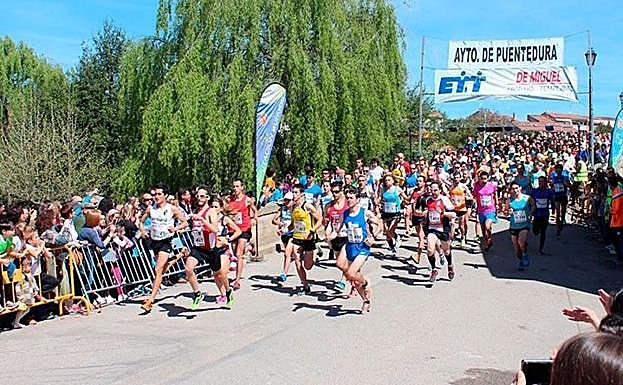 La carrera llegó a contar con un nutrido pelotón de participantes