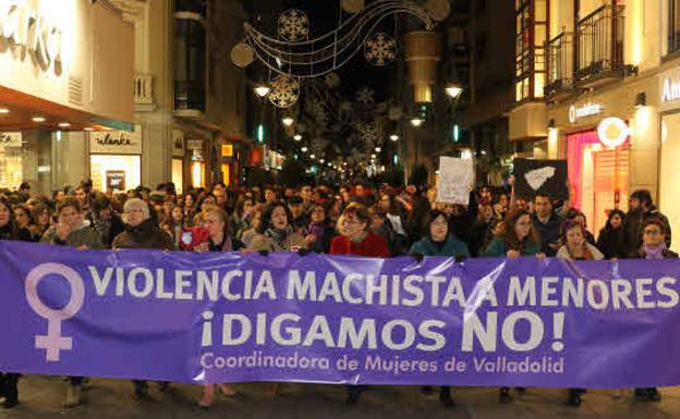 Manifestación contra la violencia machista por las calles de Valladolid el pasado mes de noviembre