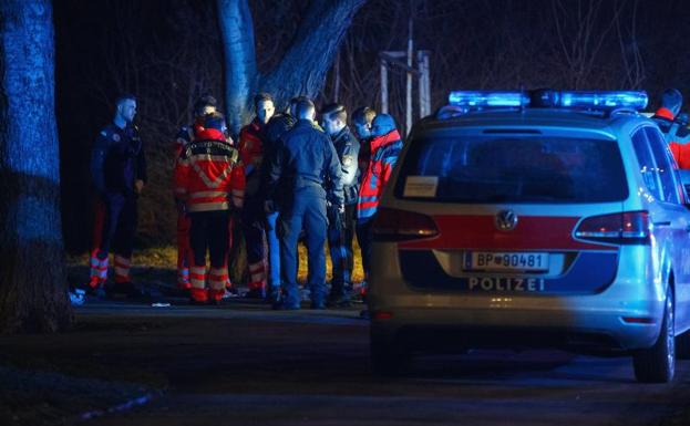 Policías revisan la zona en la que se ha producido el ataque.