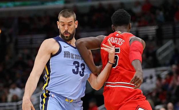 Marc Gasol, durante el partido ante los Bulls. 