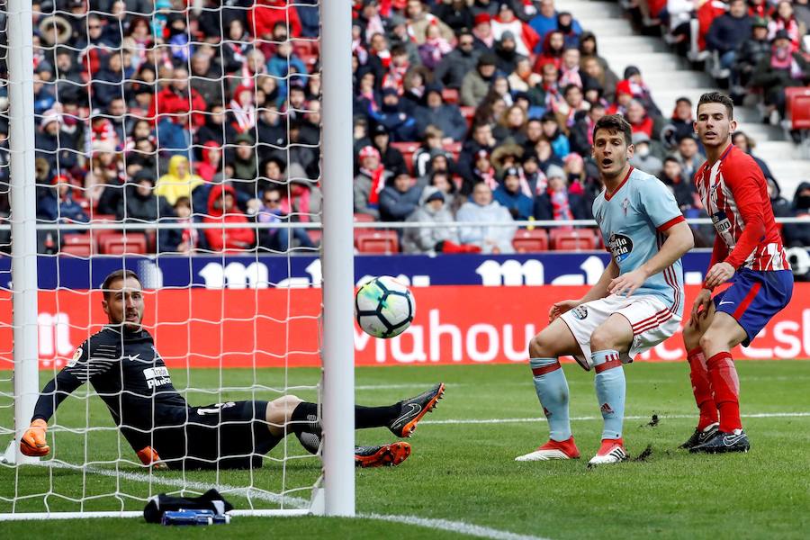 Los tantos de Griezmann, Vitolo, que volvió a la titularidad, y Correa, dan la victoria al cuadro madrileño ante el equipo gallego. 