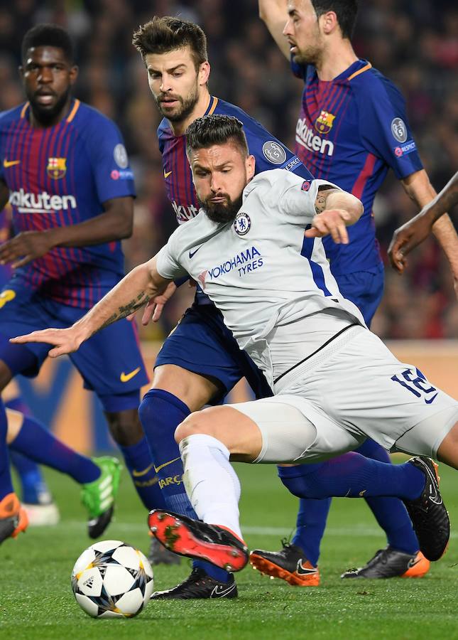 El Barça logró el pase a cuartos de final de la Liga de Campeones tras imponerse al Chelsea en el Camp Nou por 3-0 con un doblete de Messi y otro tanto de Dembélé