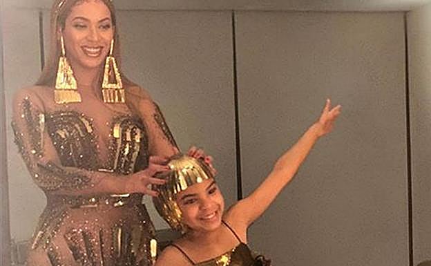 Beyoncé con su hija Blue Evey. 