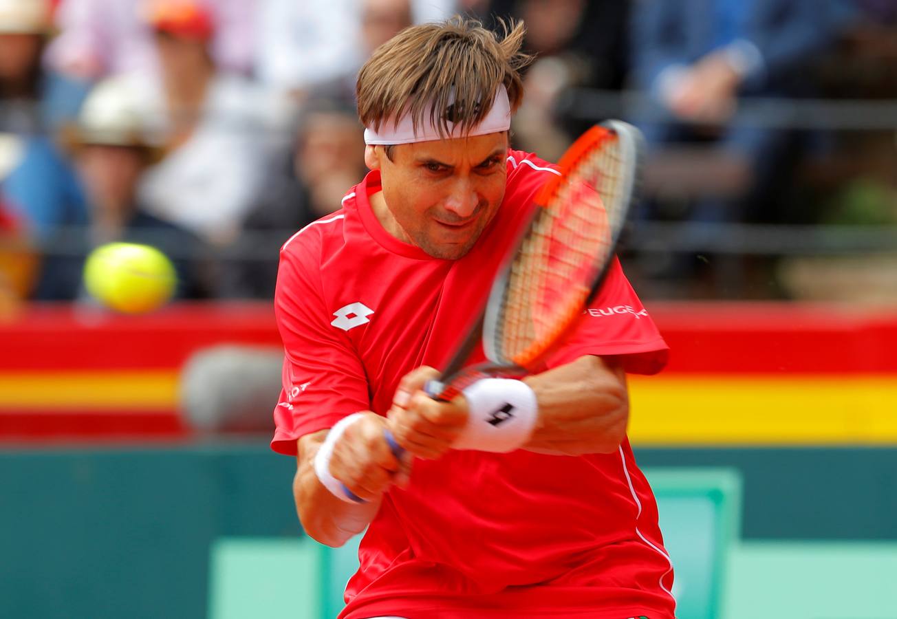 David Ferrer y Philipp Kohlschreiber han disputado el quinto y definitivo partido entre España y Alemania. 