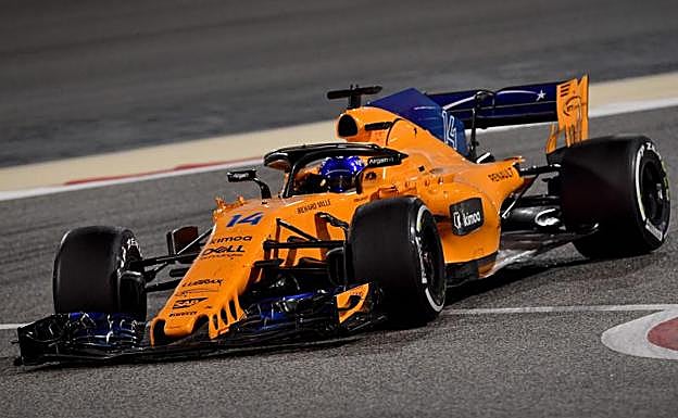 El McLaren de Fernando Alonso. 