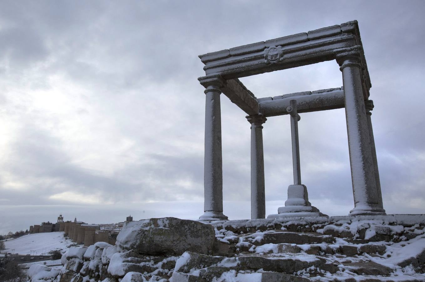 Nieve en Ávila.