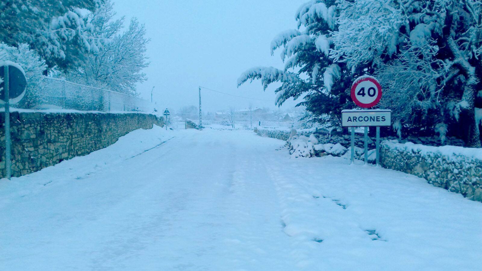 Nieve en la provincia de Segovia.
