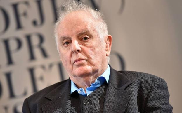 Daniel Barenboim, durante la rueda de prensa. 