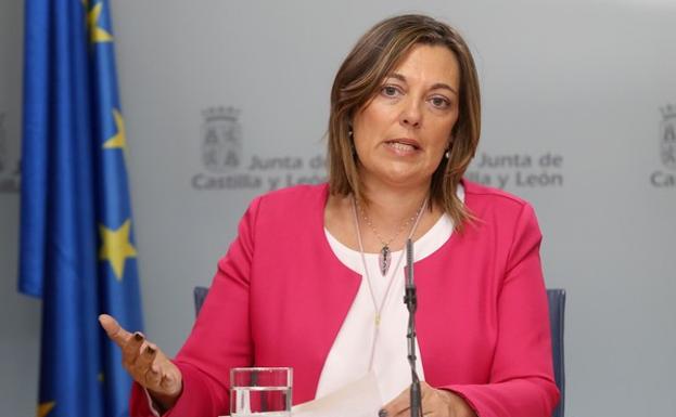 La consejera de Agricultura y Ganadería y portavoz de la Junta, Milagros Marcos, comparece en rueda de prensa posterior al Consejo de Gobierno. 