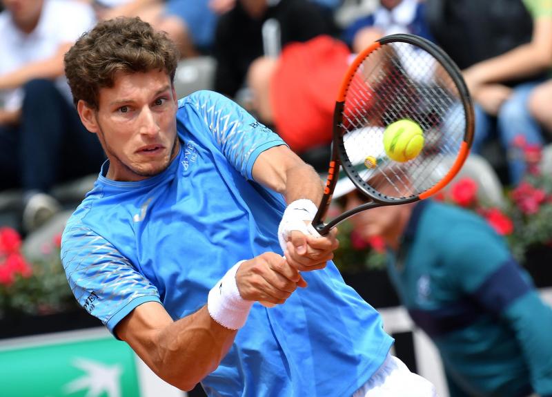 Pablo Carreño golpea la bola. 